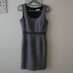 Calvin Klein mutli-textured dress